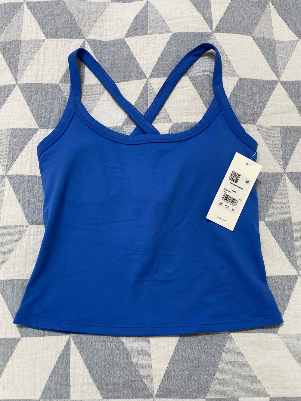 Halo Cross Back Tank Electric Blue - Picture 5 of 6